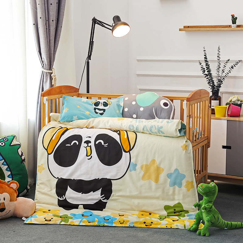 幼儿园大版花  单品垫套/垫芯 垫套60*120cm 动感熊猫