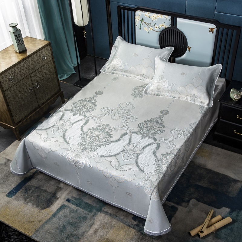 2019新款 1-1绑带床单 (1)冰丝席 冰丝席三件套 150*195cm 艾尔莎绑带1