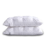 新品羽绒枕 全棉防羽布扭花羽绒被同款枕芯 可一件代发 白色