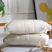 全棉超柔枕芯－亲肤面料 超细羽丝棉填充定型枕芯 全棉高弹枕