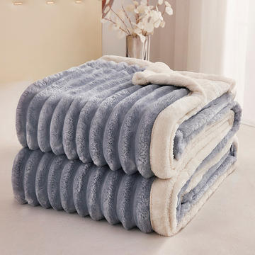 2023新款玉兔绒亲肤舒适休闲毛毯盖毯毯子系列