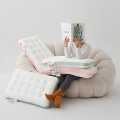 2023新款空气层枕芯3D科技水洗低枕头舒适好睡眠 48*74cm/只空气层绿边