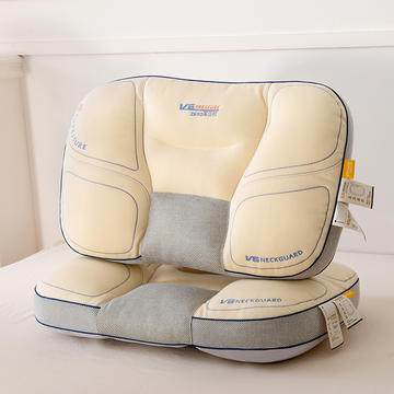 2024新款V6零压枕头针织刺绣羽丝绒枕芯高弹护颈枕头枕芯