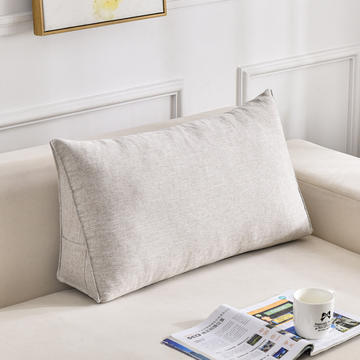 2023新款自然舒适棉麻矮款沙发靠枕靠垫腰靠