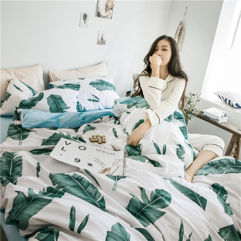 纯棉拼绒13370网红款法莱绒水晶绒四件套 1.2m床 床单款（三件套） 爱慕1