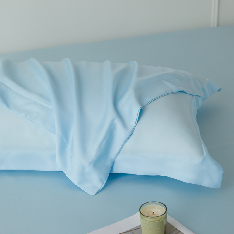 2025新款纯色兰精天丝棉单枕套 场景1