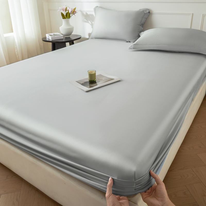 2025新款纯色兰精天丝棉单床笠 场景1