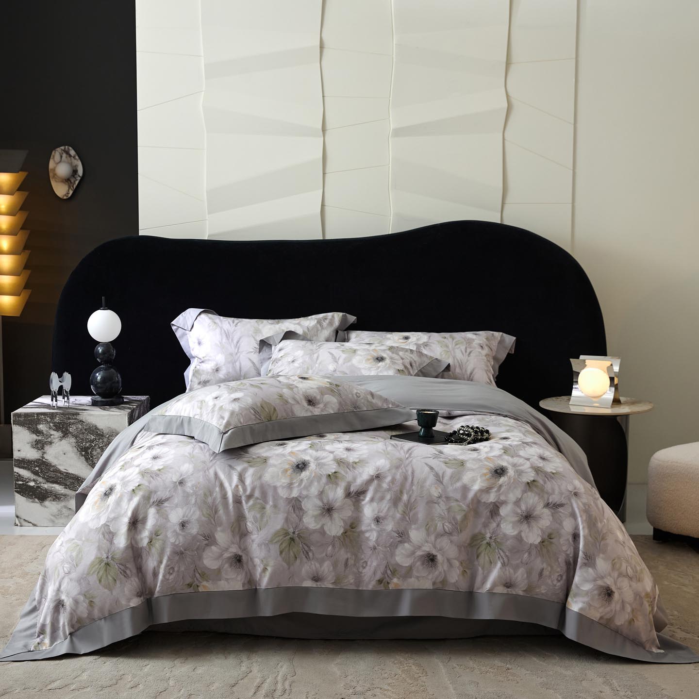 2025新款50S全棉磨毛拼角款四件套