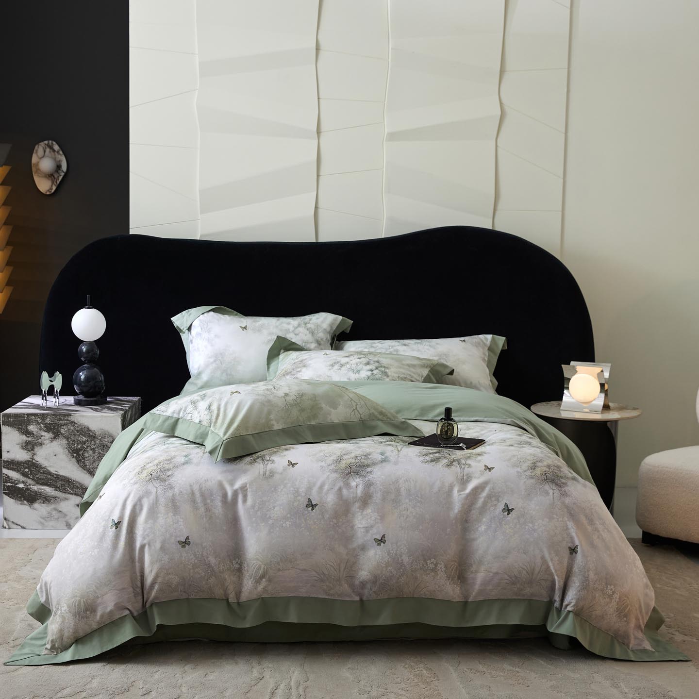 2025新款50S全棉磨毛拼角款四件套