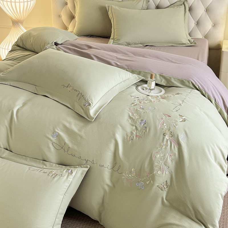 2025新款全棉磨毛刺绣四件套系列-普莉