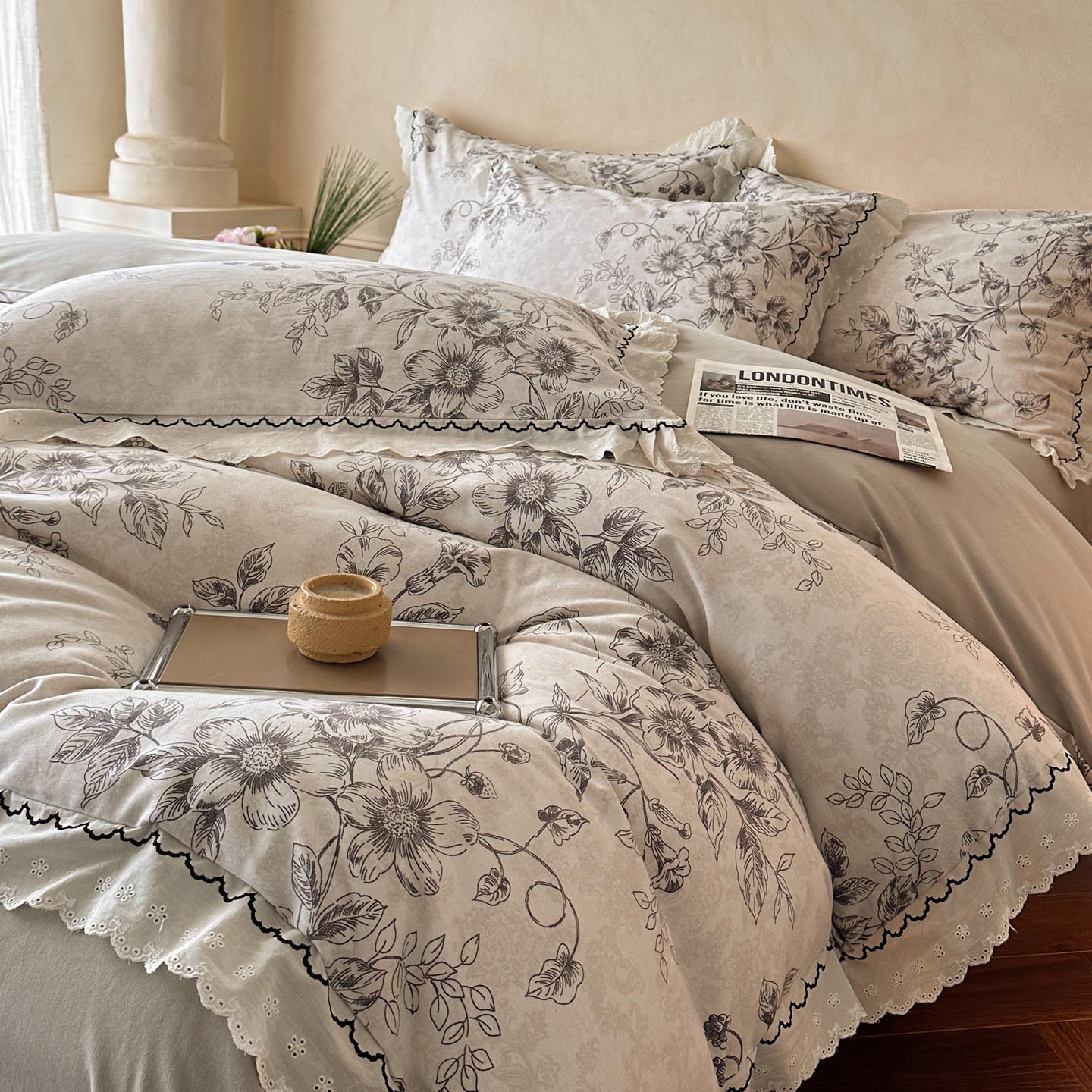 2025新款全棉磨毛印花四件套-雅漾