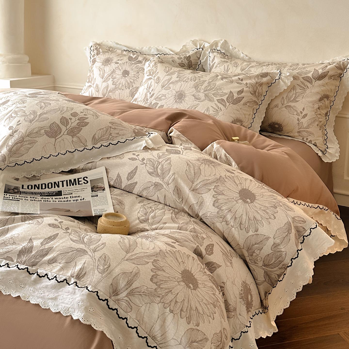 2025新款全棉磨毛印花四件套-雅漾