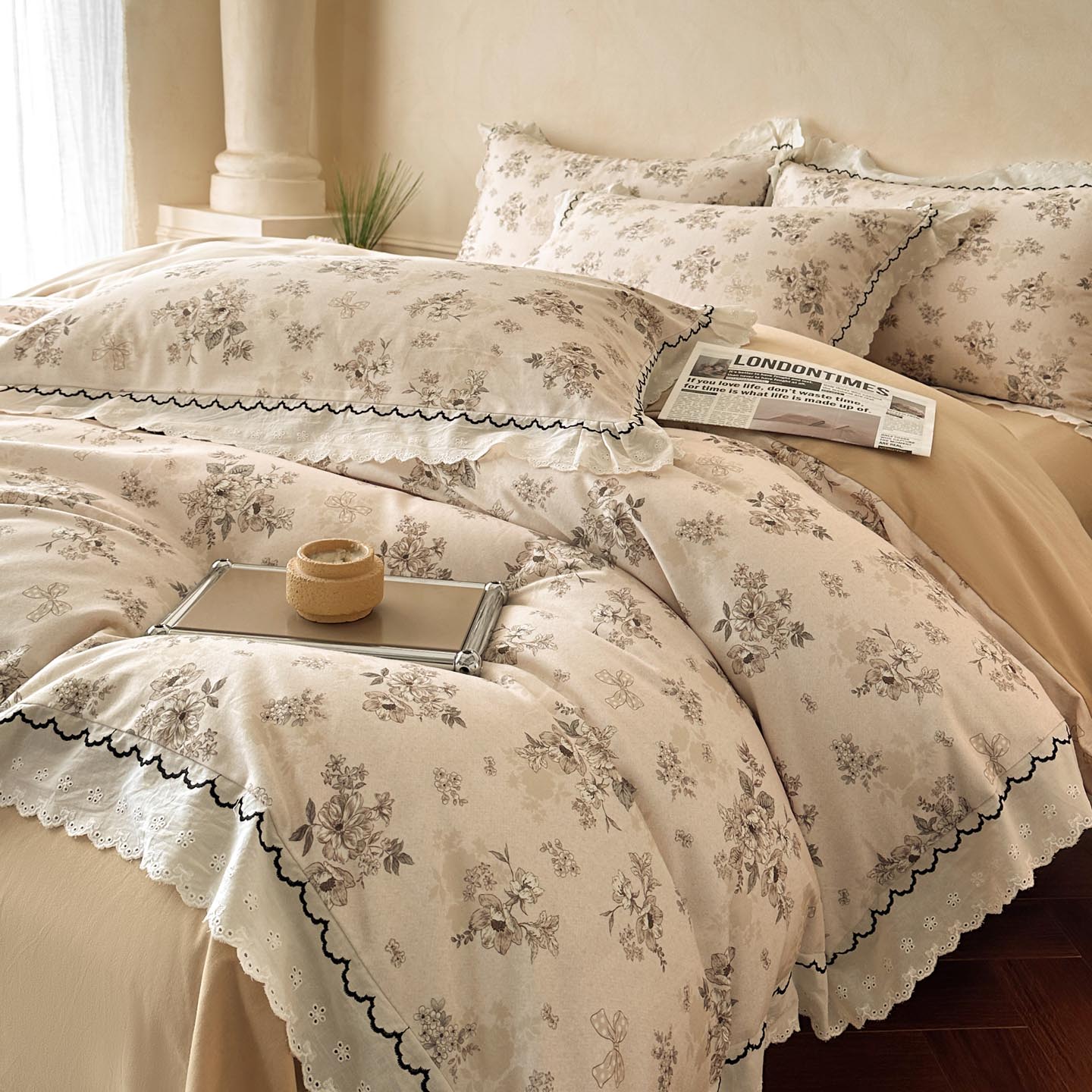 2025新款全棉磨毛印花四件套-雅漾