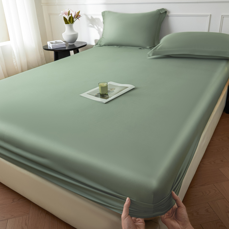 2025新款纯色兰精天丝棉单床笠 场景1