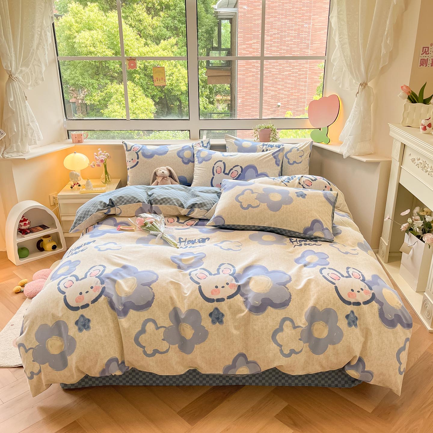 2025新款原棉加厚磨毛印花四件套