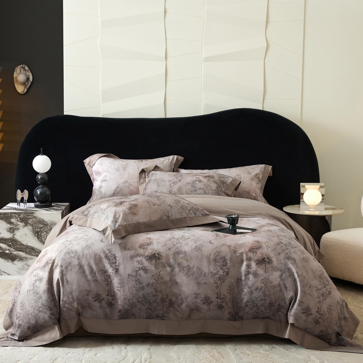 2025新款50S全棉磨毛拼角款四件套