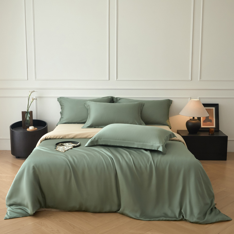 2025新款纯色兰精天丝棉四件套-场景1