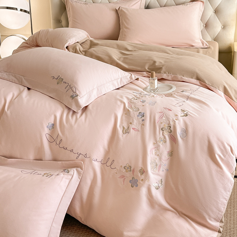2025新款全棉磨毛刺绣四件套系列-普莉