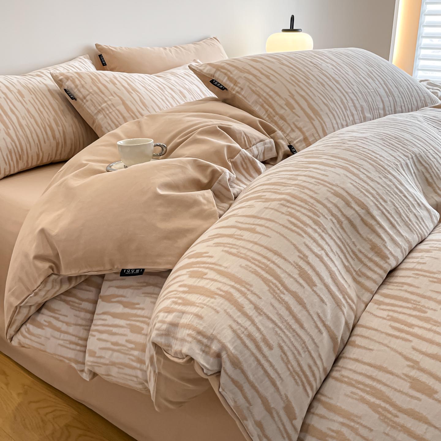 2025新款全棉磨毛色织提花四件套