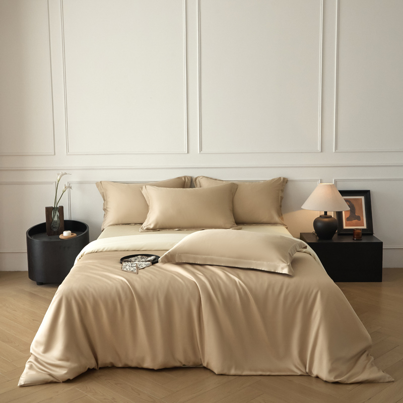 2025新款纯色兰精天丝棉四件套-场景1