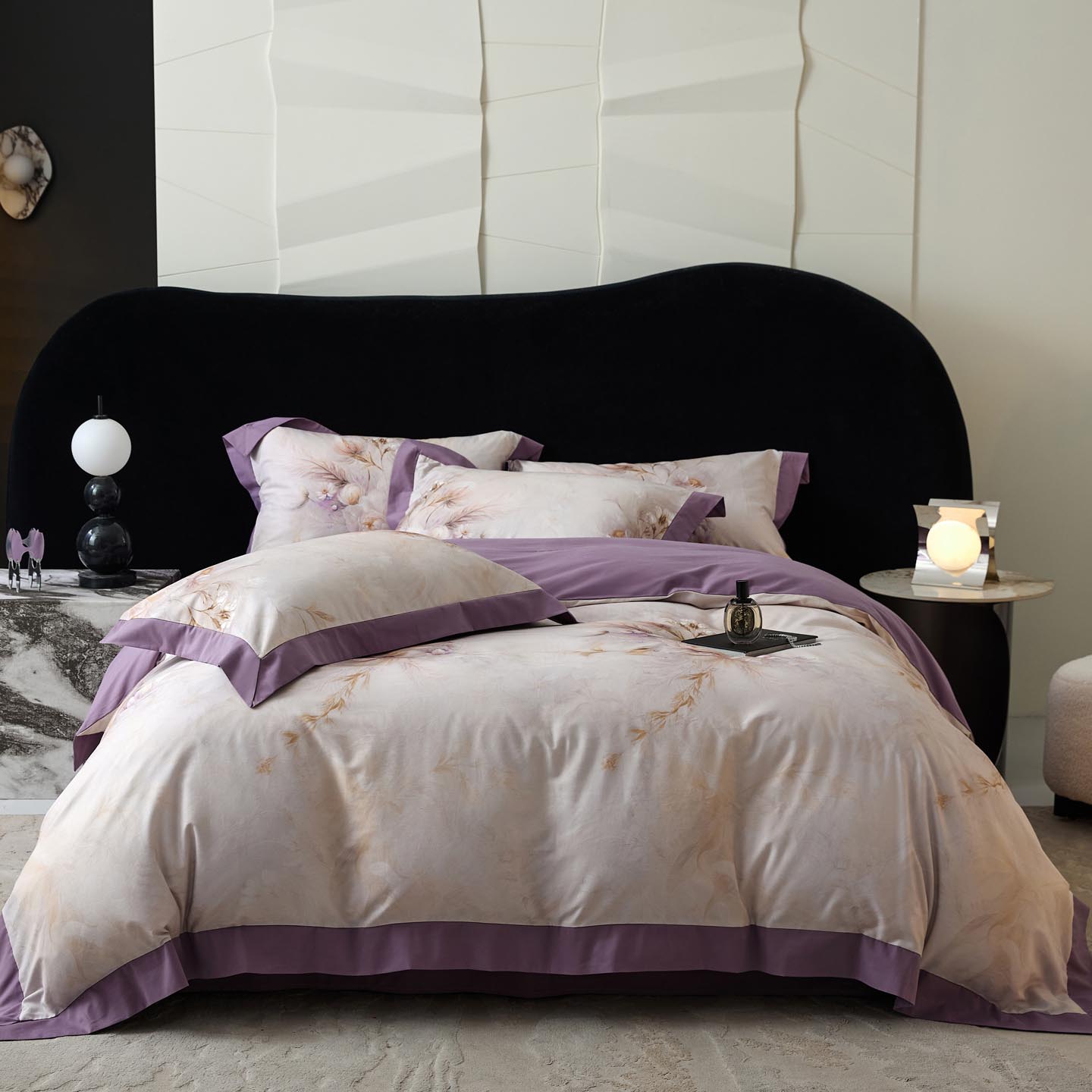 2025新款50S全棉磨毛拼角款四件套