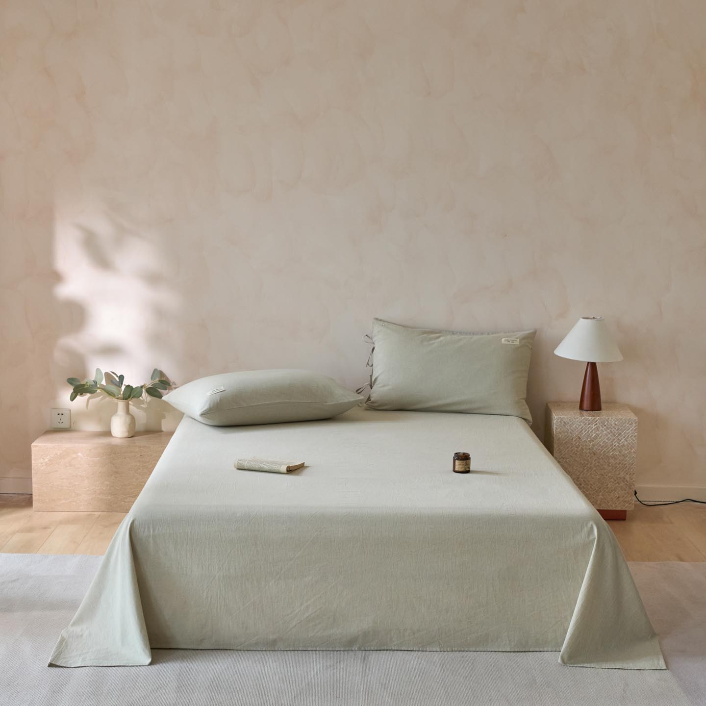 2025新款简约色织棉麻单床单-原点（含单品）