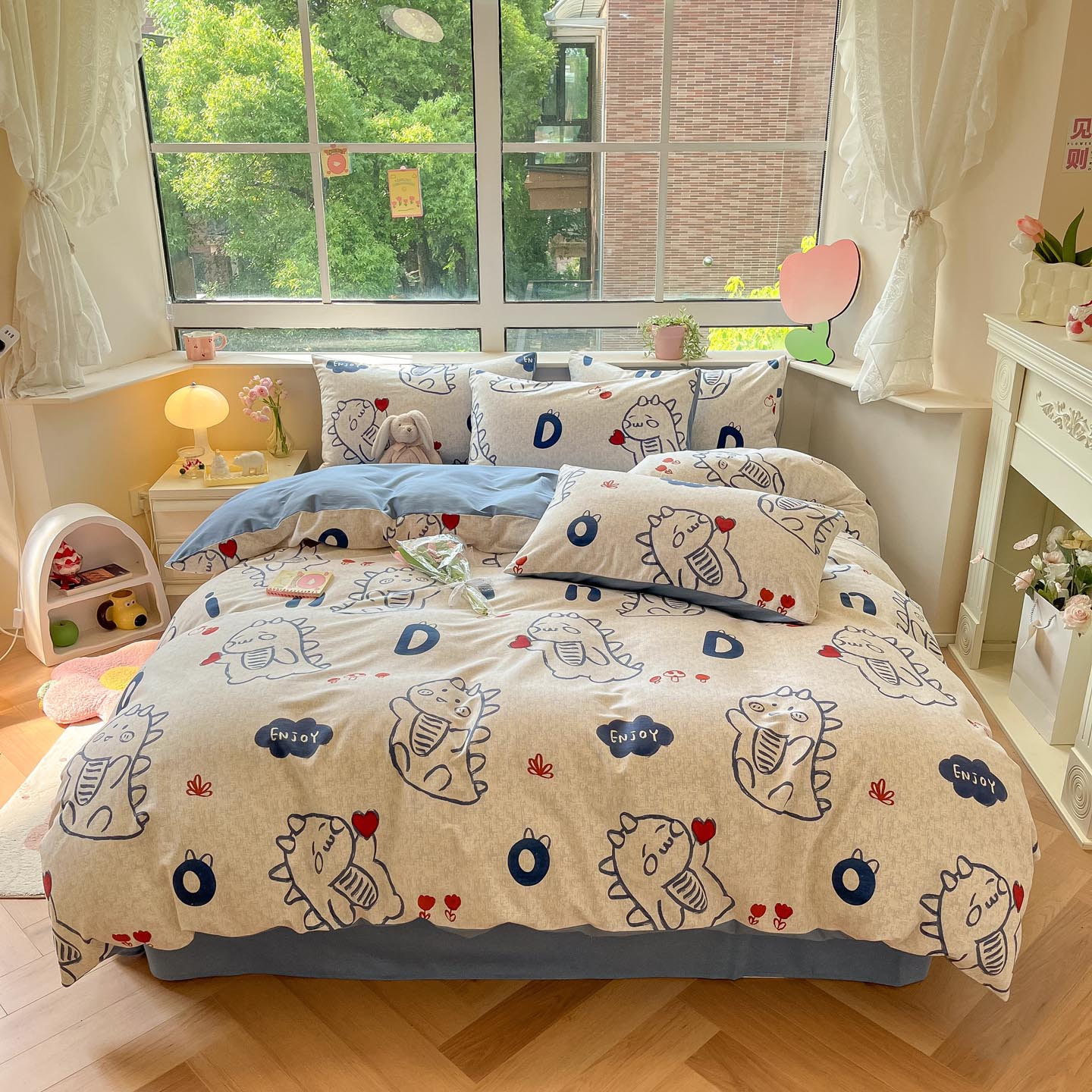 2025新款原棉加厚磨毛印花四件套