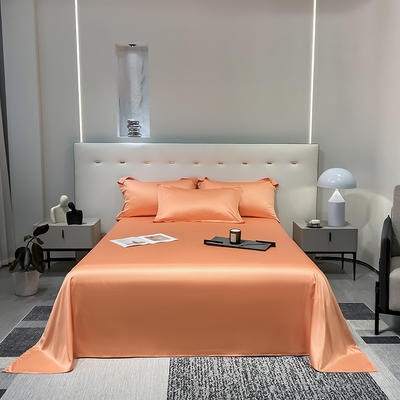 2023新款兰精天丝TM纯色系列单品床单 245*250cm单床单 单床单-暖橙