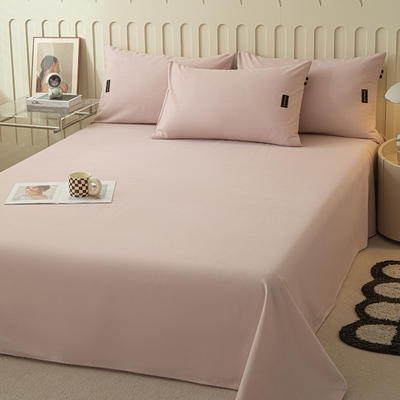 2023新款纯色织标加厚棉生态磨毛--单床单 230*250cm单床单 单床单-浅紫