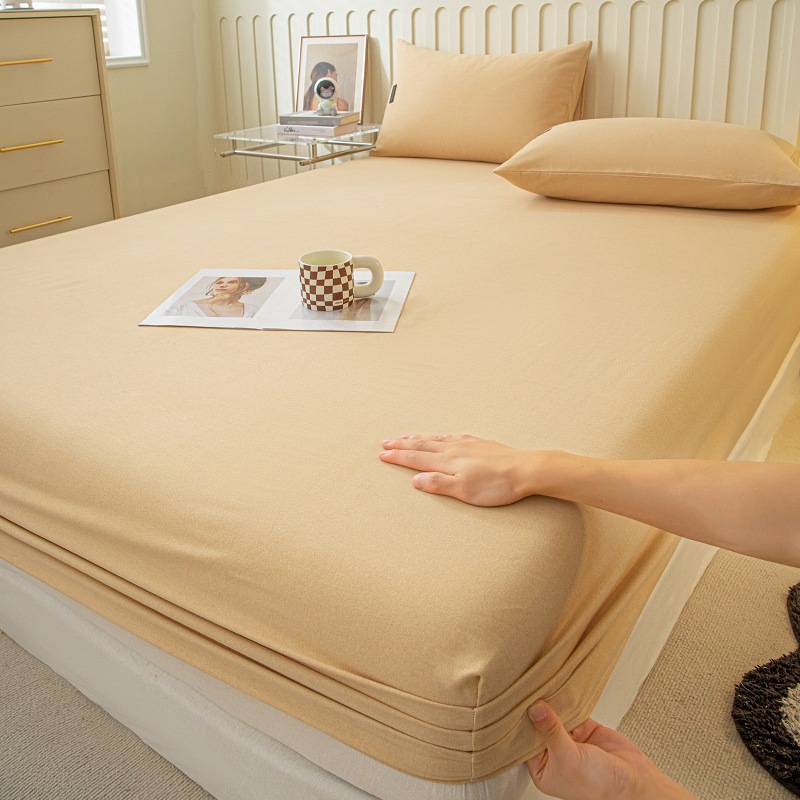 2025新款原棉纯色织标磨毛单品及套件--床笠