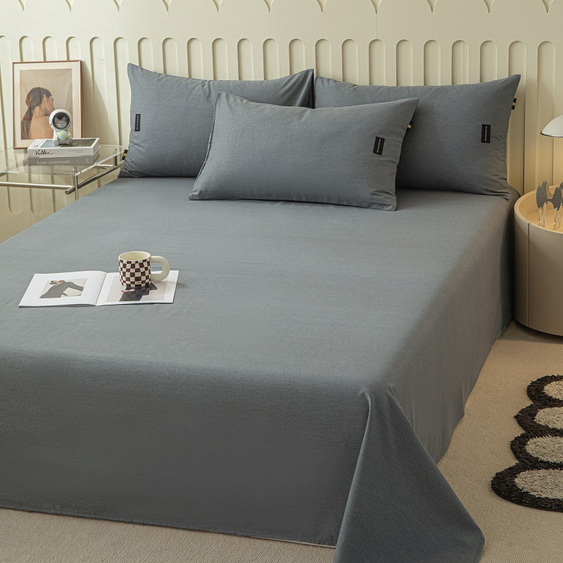 2025新款原棉纯色织标磨毛单品及套件--床单