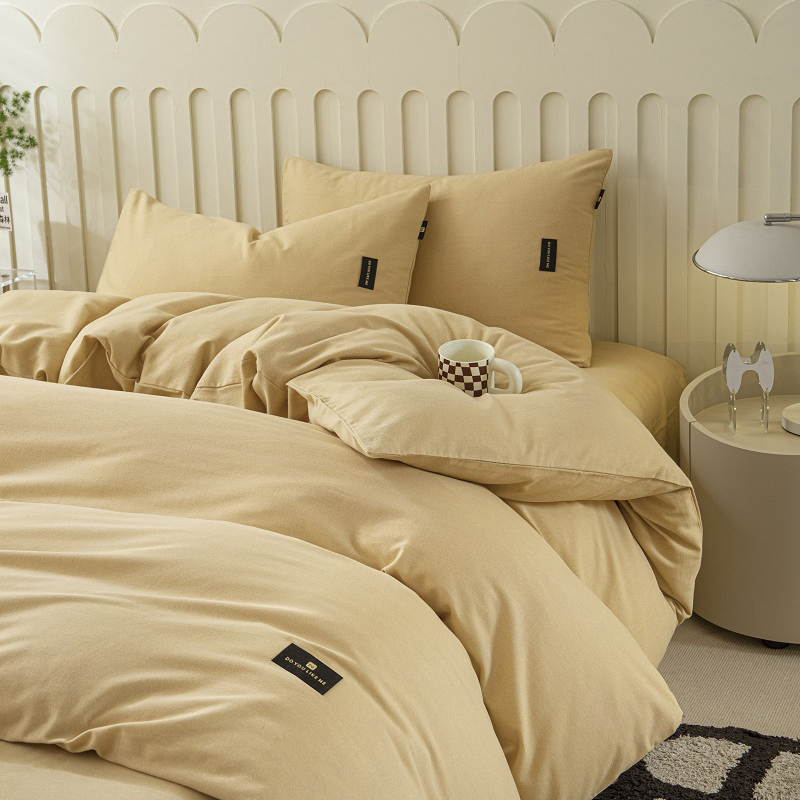 2024新款原棉纯色织标磨毛单品及套件--被套