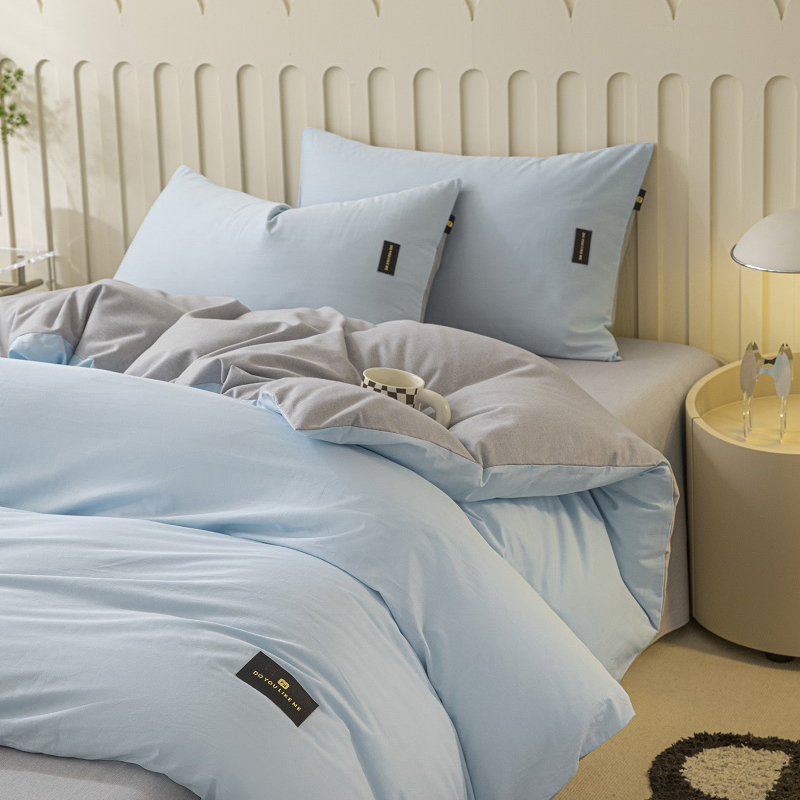 2024新款原棉纯色织标磨毛单品及套件--被套