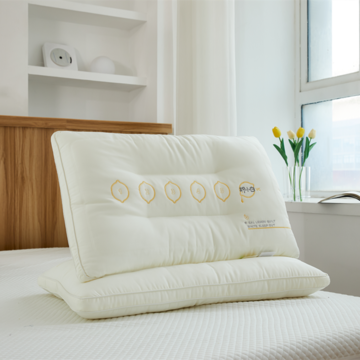 木果 优雅睡眠系列--水洗花香枕头  柠小白VC枕（简约）枕