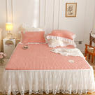 2022新款牛奶绒夹棉单品床裙-浪漫满屋系列 120*200+45cm单床裙 浪漫满屋--百香粉