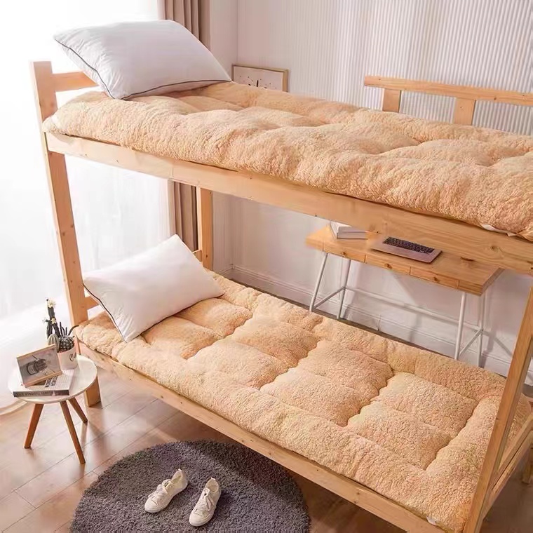 2023新款保暖羊羔绒暖冬床垫--宿舍床