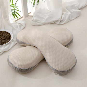 2024新款全棉透气针织棉枕头八字型护颈荞麦新品枕芯