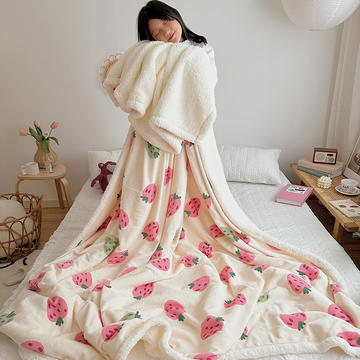 2023新款毛毯ins加厚牛奶绒羊羔绒毛毯午睡毯沙发盖毛毯系列一