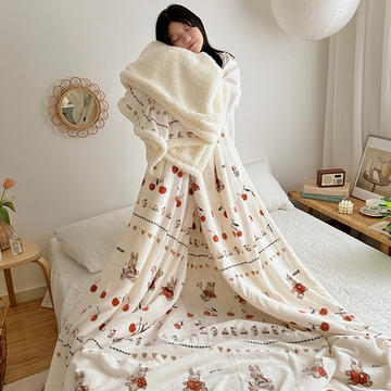 2023新款毛毯ins加厚牛奶绒羊羔绒毛毯午睡毯沙发盖毛毯系列一