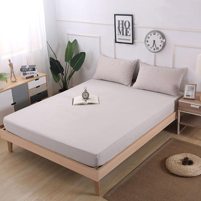 2020新款水洗棉单品格子床笠 适用于15-25cm之内的床垫 90X200+25 米细条