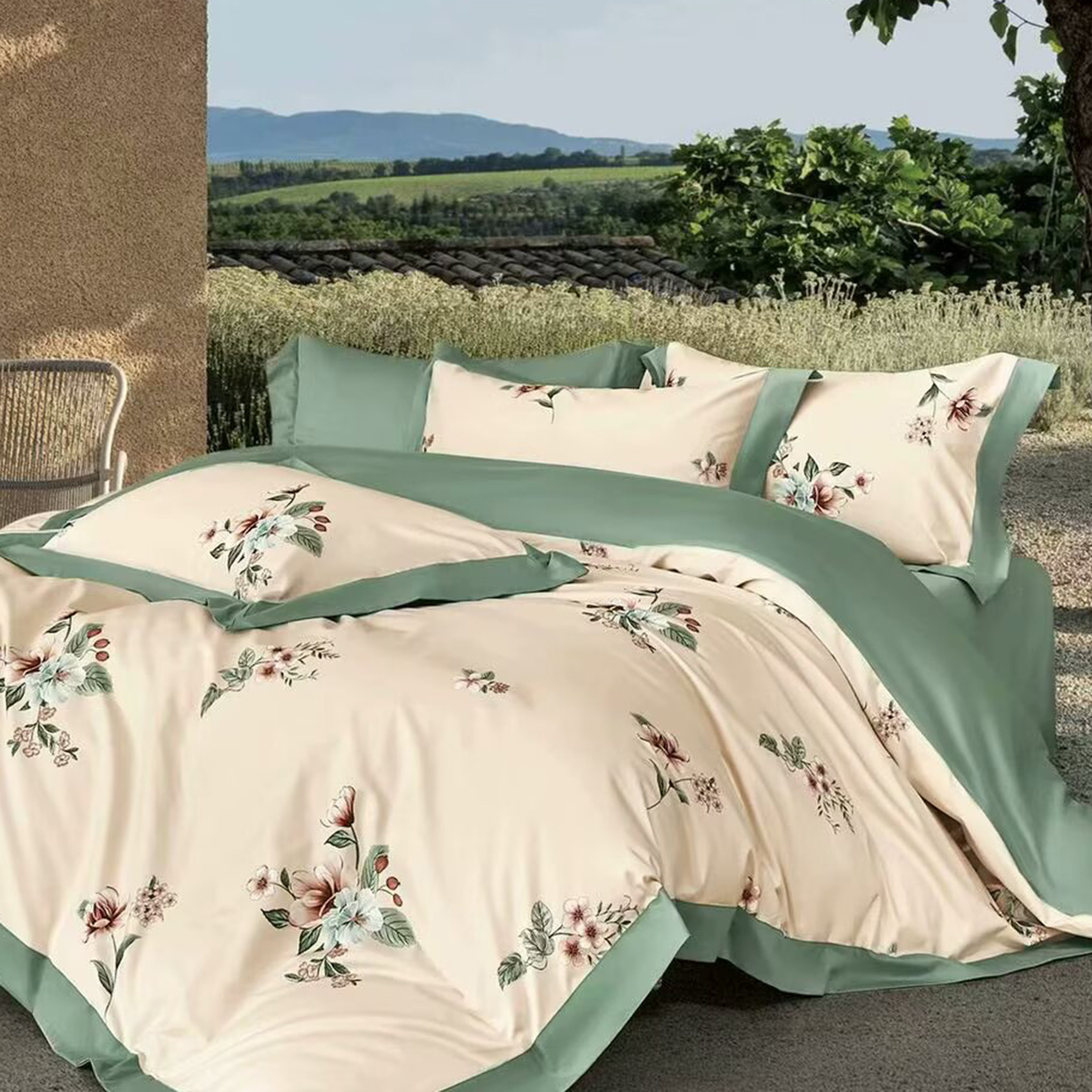 91家纺网 家纺一手货源 找家纺 （总）未来家居 2025新款UD活性印染铂金贡缎长绒棉四件套