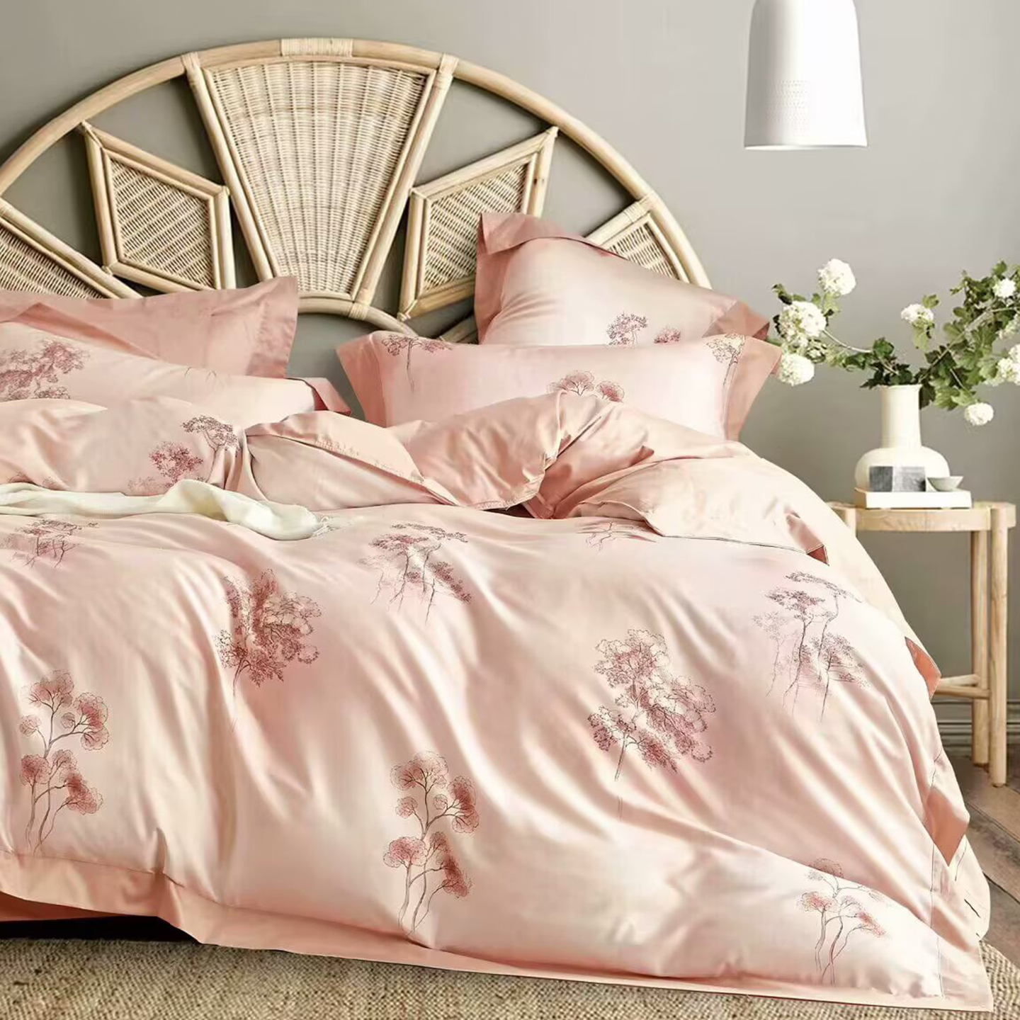 91家纺网 家纺一手货源 找家纺 （总）未来家居 2025新款UD活性印染铂金贡缎长绒棉四件套