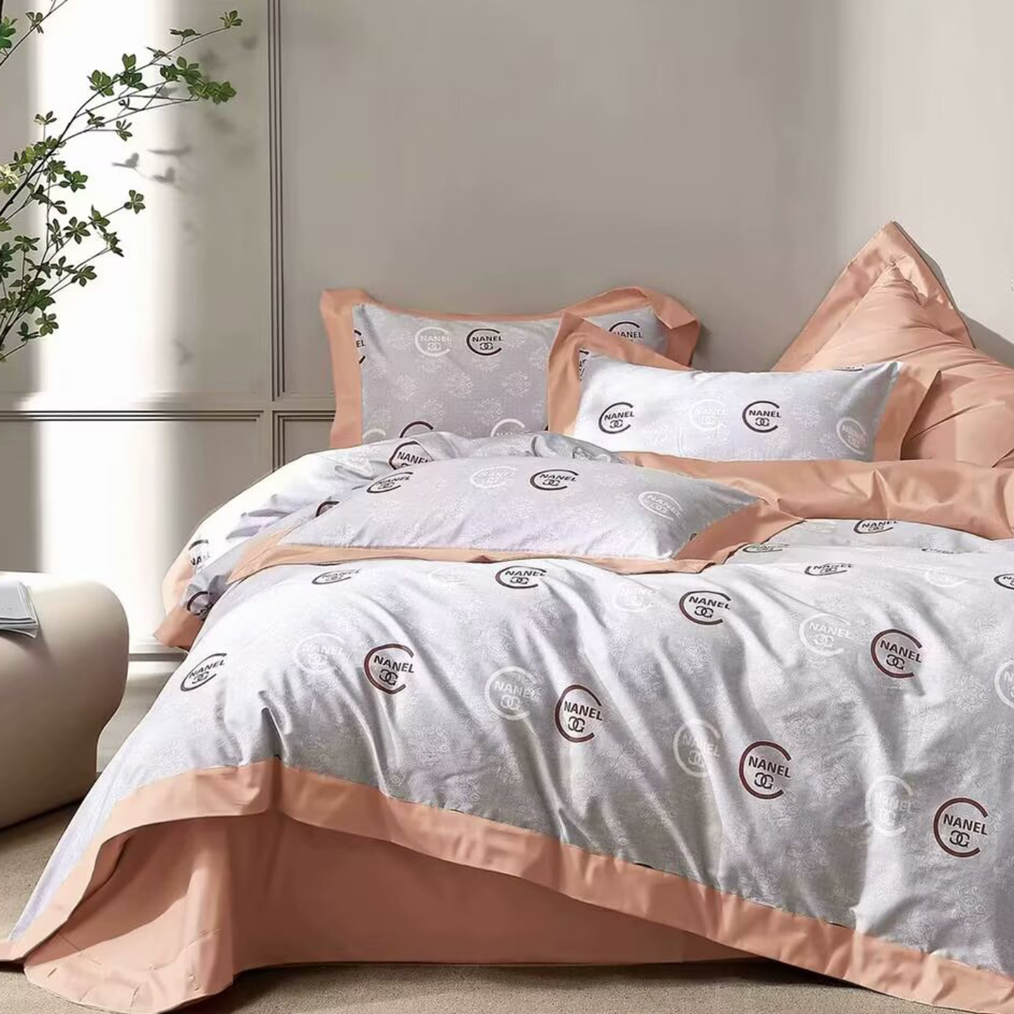 91家纺网 家纺一手货源 找家纺 （总）未来家居 2025新款UD活性印染铂金贡缎长绒棉四件套