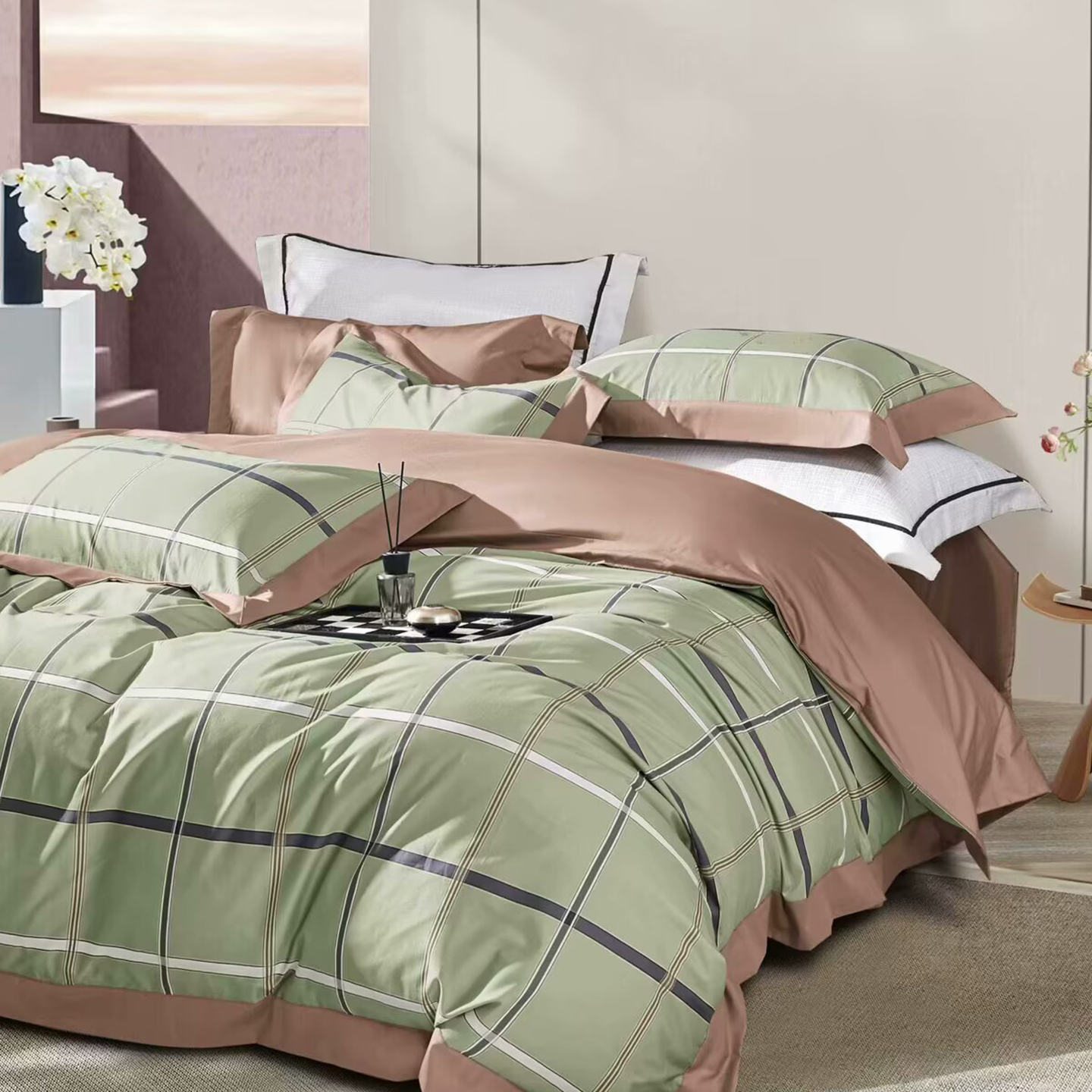 91家纺网 家纺一手货源 找家纺 （总）未来家居 2025新款UD活性印染铂金贡缎长绒棉四件套