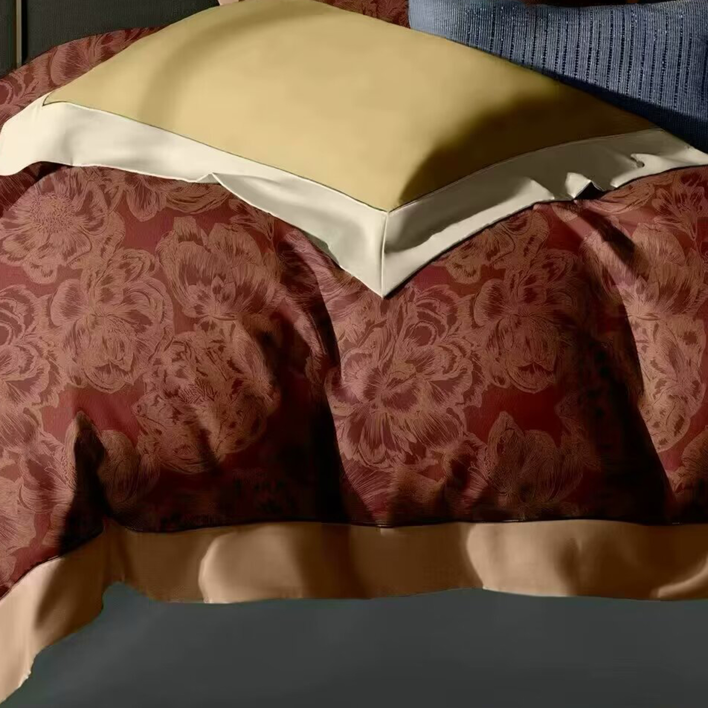 91家纺网 家纺一手货源 找家纺 （总）未来家居 2025新款优帝100支贡缎长绒棉四件套-1