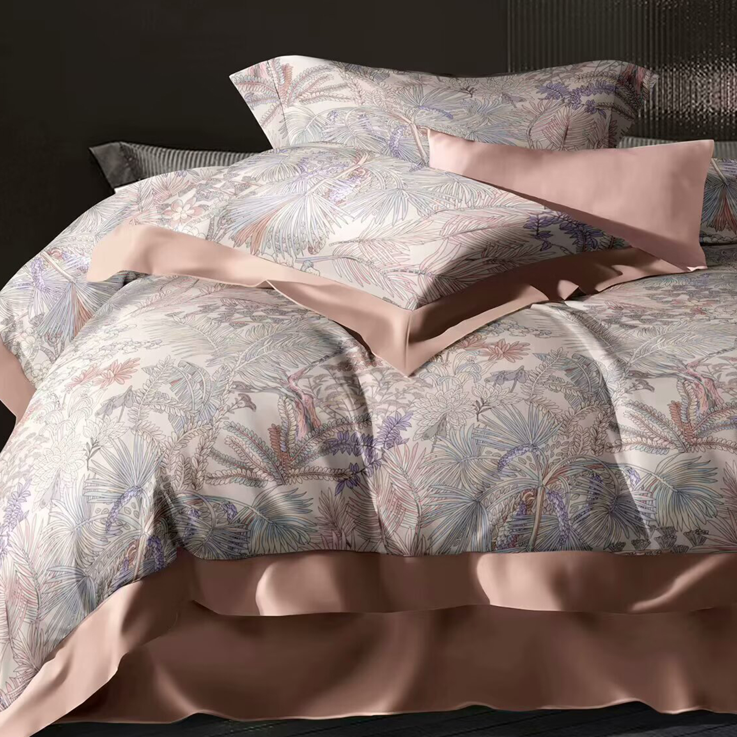 91家纺网 家纺一手货源 找家纺 （总）未来家居 2025新款UD活性印染铂金贡缎长绒棉四件套