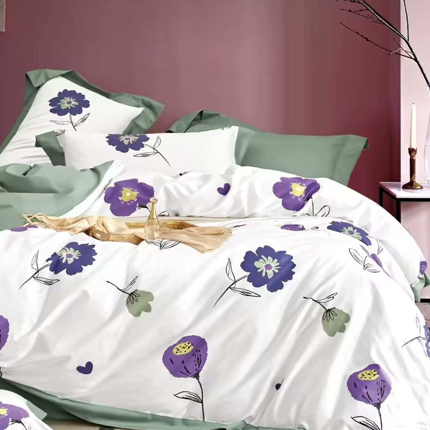 91家纺网 家纺一手货源 找家纺 （总）未来家居 2025新款UD活性印染铂金贡缎长绒棉四件套