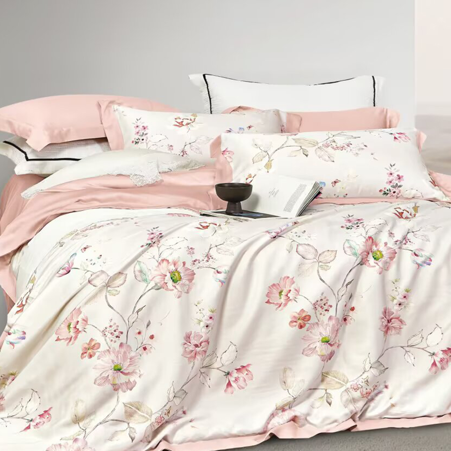 91家纺网 家纺一手货源 找家纺 （总）未来家居 2025新款UD活性印染铂金贡缎长绒棉四件套