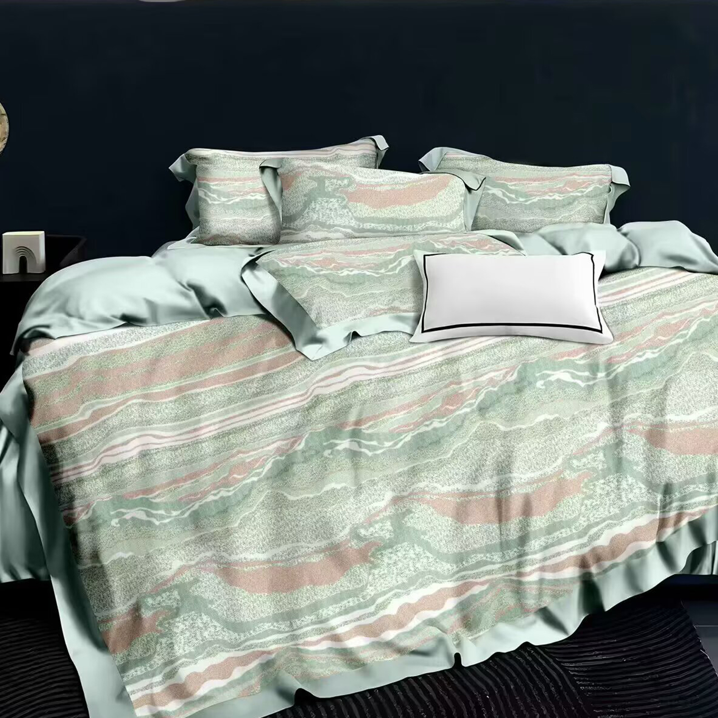 91家纺网 家纺一手货源 找家纺 （总）未来家居 2025新款UD活性印染铂金贡缎长绒棉四件套