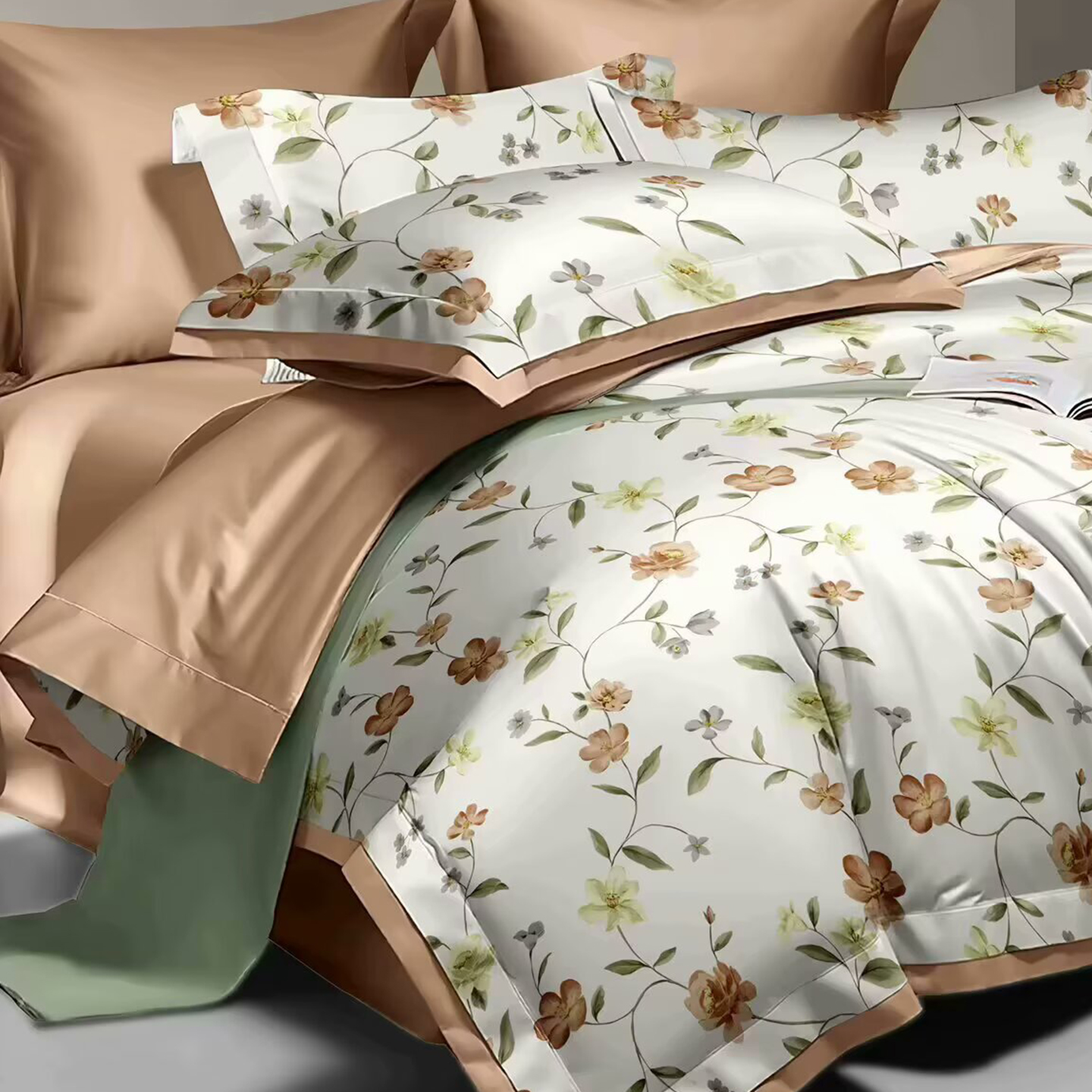 91家纺网 家纺一手货源 找家纺 （总）未来家居 2025新款UD活性印染铂金贡缎长绒棉四件套